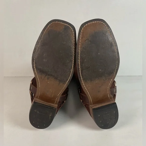 1970s Sears Chocolate Suede Harness Boots Men display picture 3
